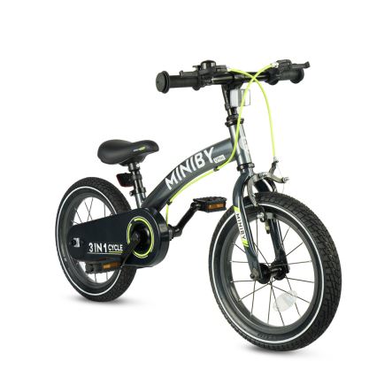 QPlay - Børnecykel 14 MINIBY 3-i-1 grå