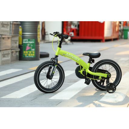 QPlay - Børnecykel 14" MINIBY 3-i-1 grøn