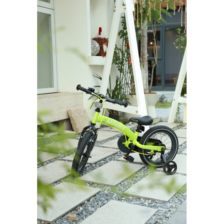 QPlay - Børnecykel 14" MINIBY 3-i-1 grøn