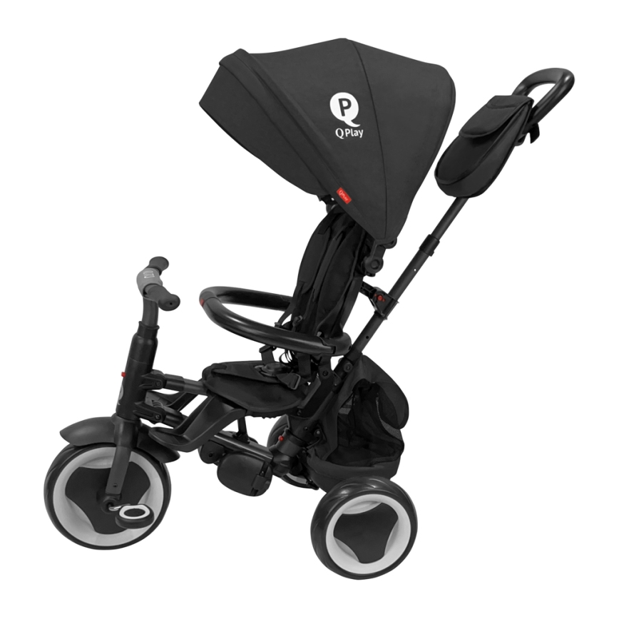 QPlay - Børnetrehjuler 3-i-1 RITO EVA PLUS sort