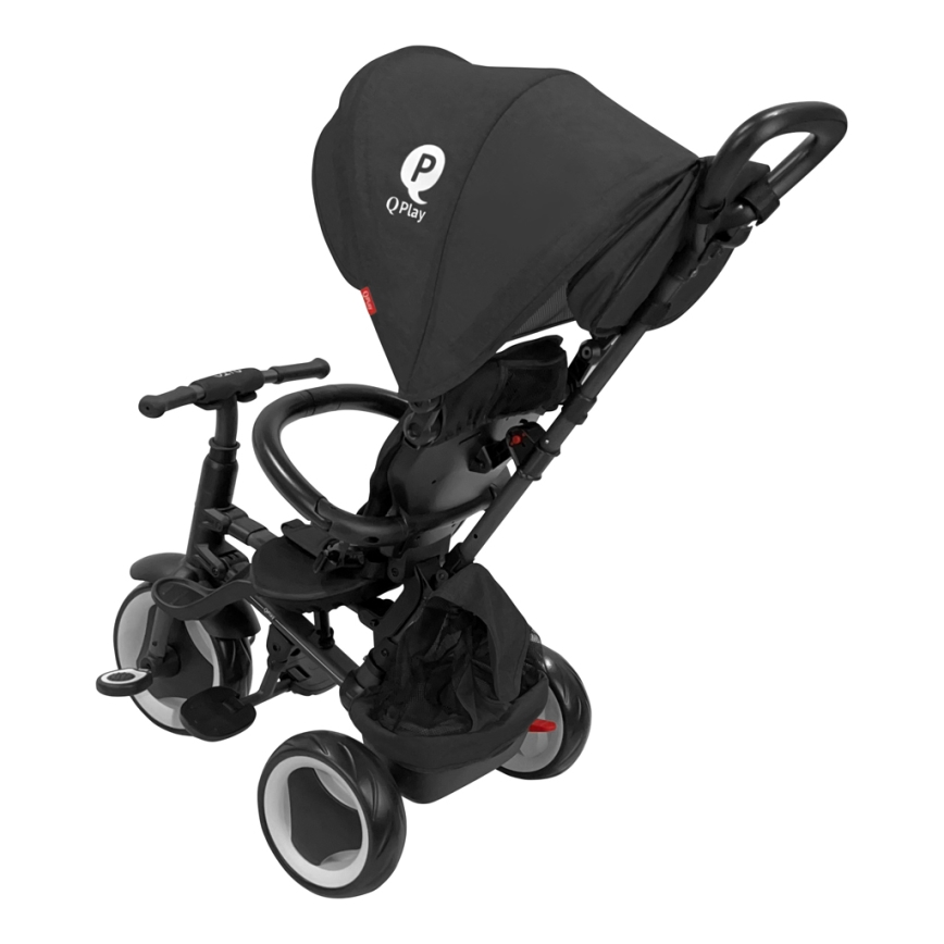 QPlay - Børnetrehjuler 3-i-1 RITO EVA PLUS sort