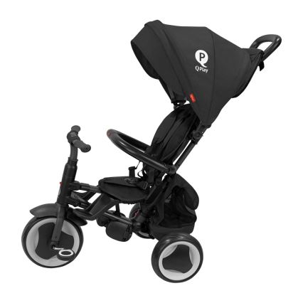 QPlay - Børnetrehjuler 3-i-1 RITO EVA PLUS sort