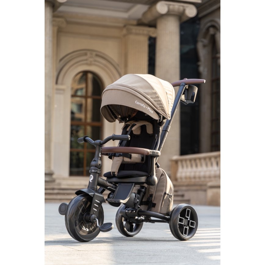 QPlay - Børnetrehjuler 8-i-1 COMFO MAX beige