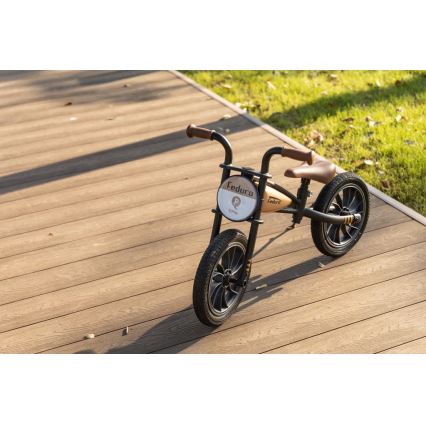 QPlay - Løbecykel FEDURO sort/beige