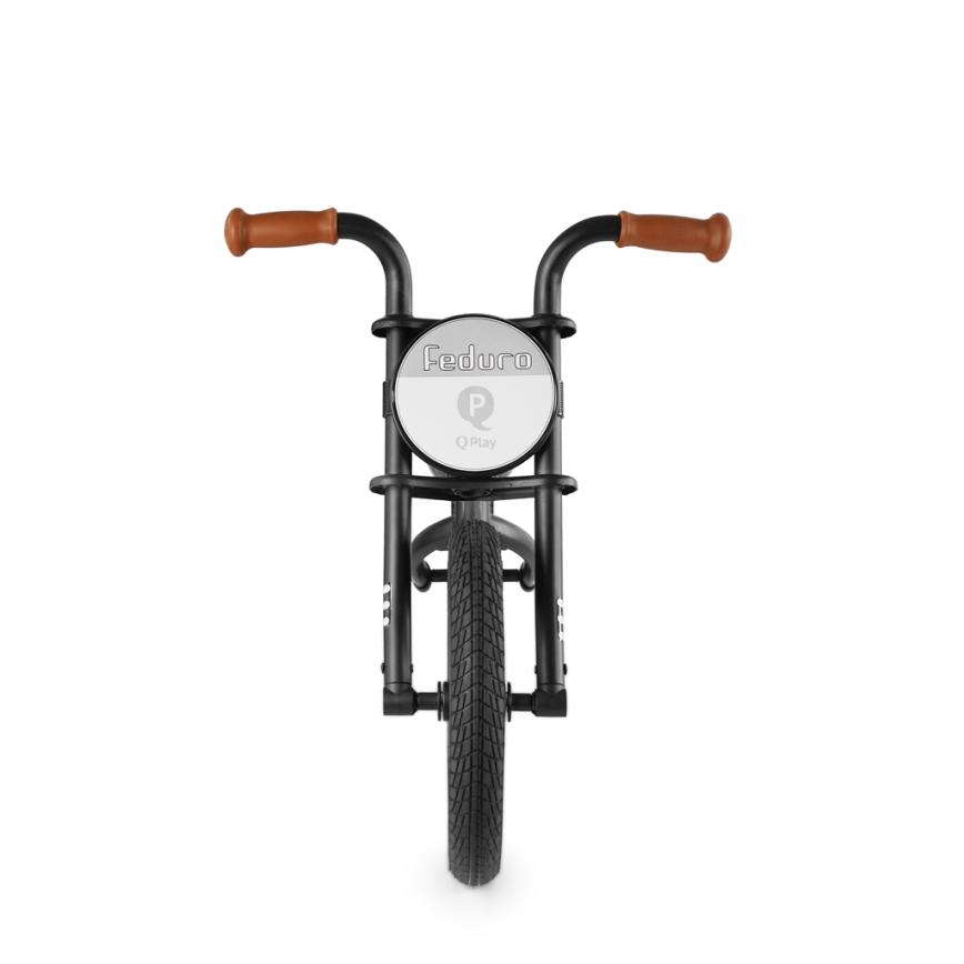 QPlay - Løbecykel FEDURO sort/brun