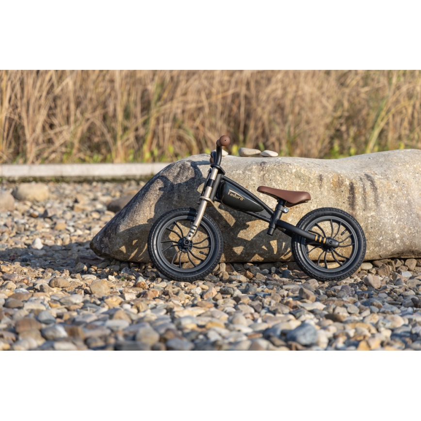 QPlay - Løbecykel FEDURO sort/guldfarvet