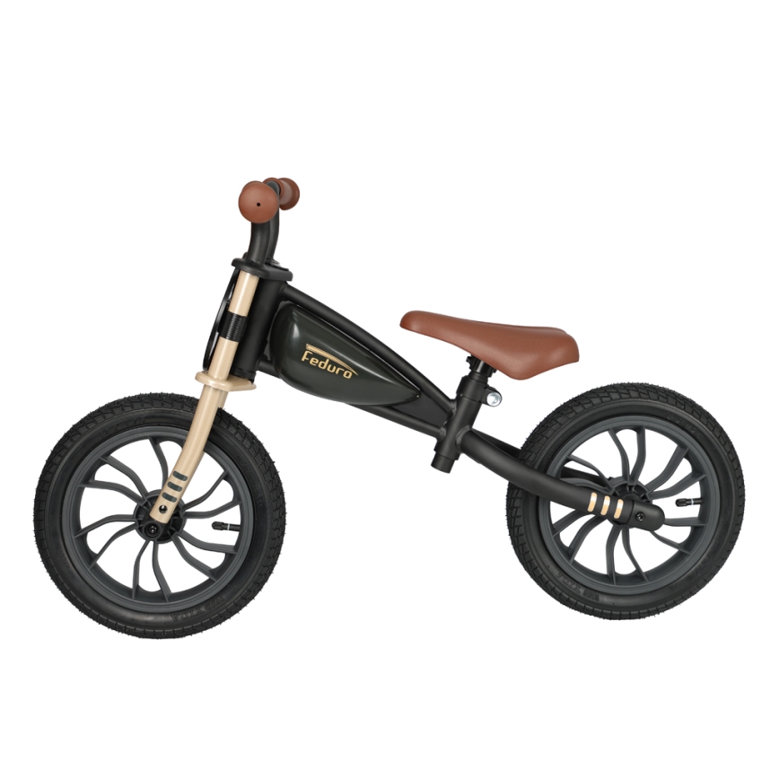 QPlay - Løbecykel FEDURO sort/guldfarvet