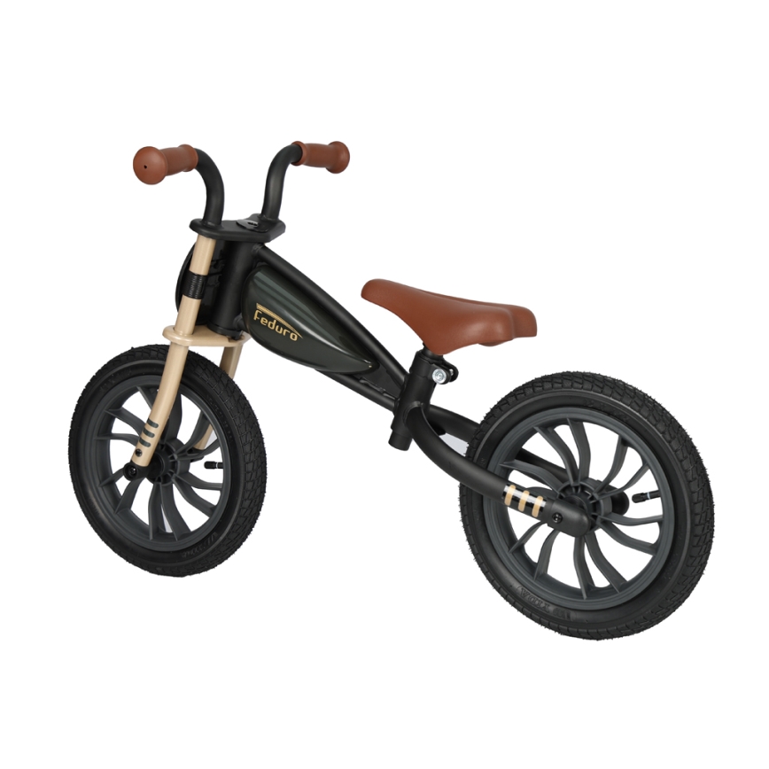 QPlay - Løbecykel FEDURO sort/guldfarvet