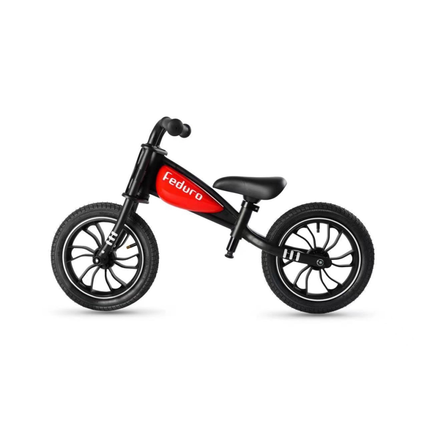 QPlay - Løbecykel FEDURO sort/rød