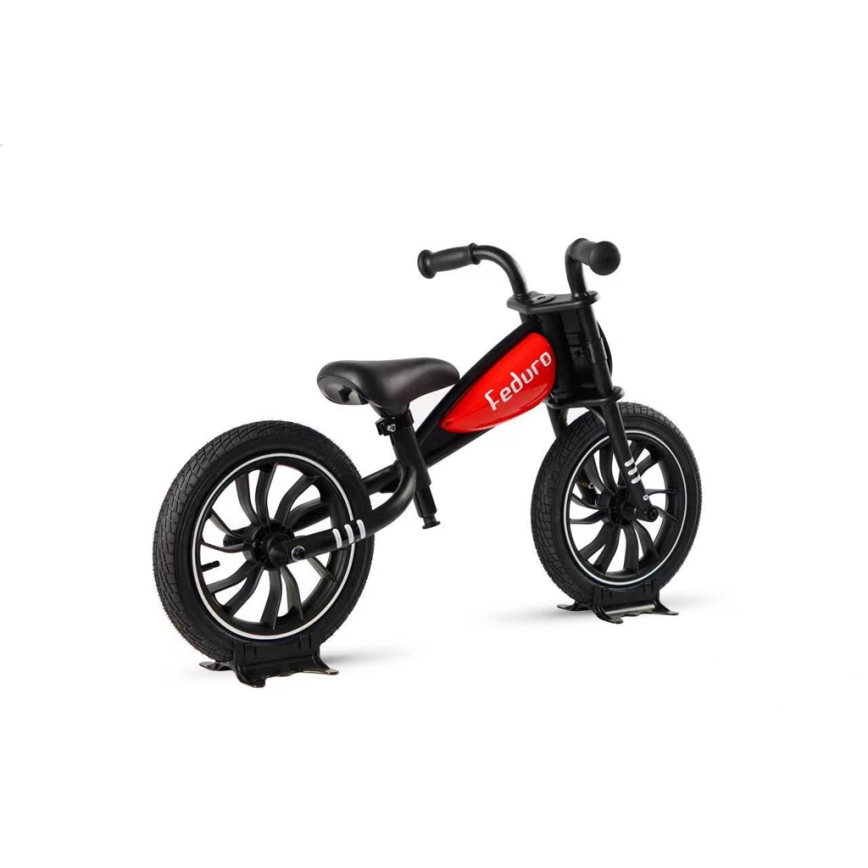 QPlay - Løbecykel FEDURO sort/rød