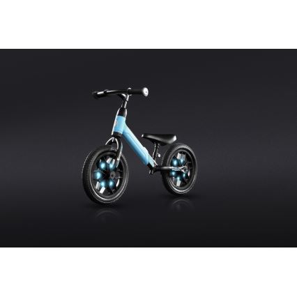 QPlay - Løbecykel med LED-lys på hjul SPARK blå
