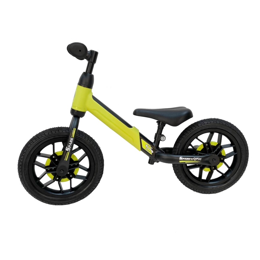 QPlay - Løbecykel med LED-lys lamper på hjul SPARK grøn