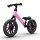 QPlay - Løbecykel med LED-lys på hjul SPARK lyserød