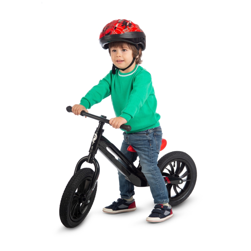 QPlay - Løbecykel RACER AIR sort/rød