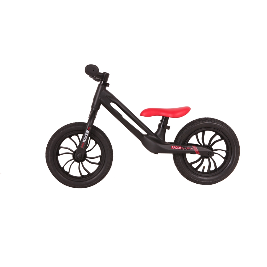 QPlay - Løbecykel RACER AIR sort/rød