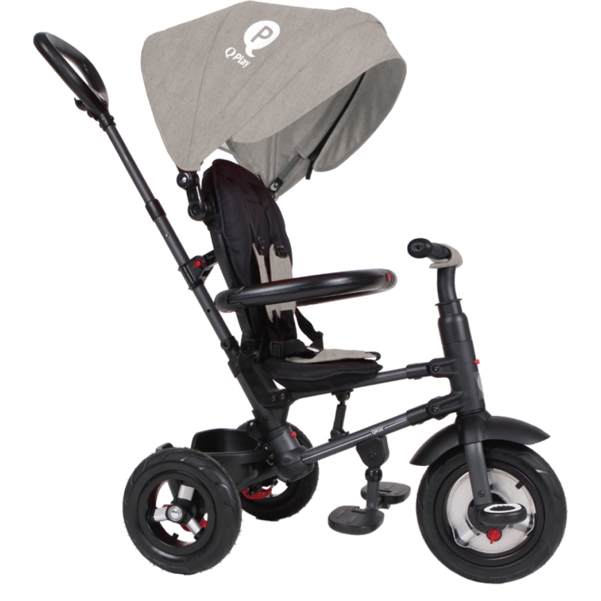 QPlay - Trehjulet cykel 3-i-1 RITO AIR grå