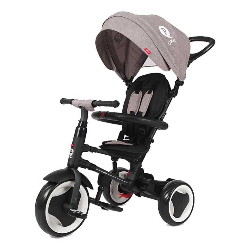 QPlay - Trehjulet cykel 3-i-1 RITO EVO grå