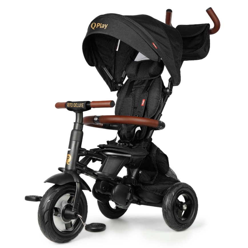 QPlay - Trehjulet cykel RITO DELUXE (Limited special edition) sort