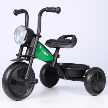 QPlay - Trehjulet cykel TRIDURO sort/grøn