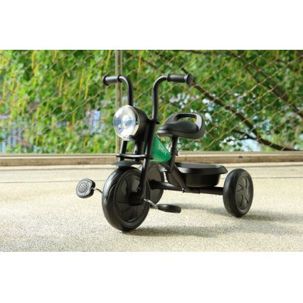 QPlay - Trehjulet cykel TRIDURO sort/grøn