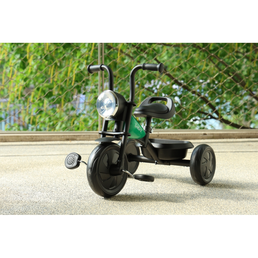 QPlay - Trehjulet cykel TRIDURO sort/grøn
