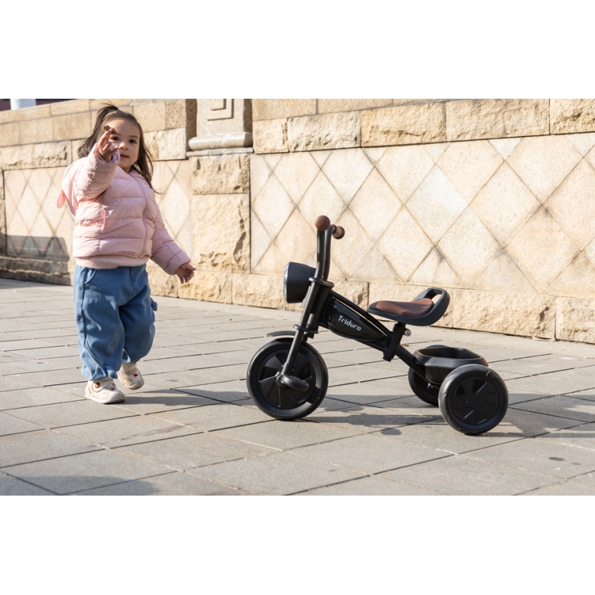 QPlay - Trehjulet cykel TRIDURO sort