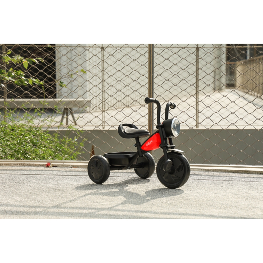 QPlay - Trehjulet cykel TRIDURO sort/rød