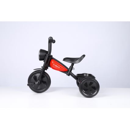 QPlay - Trehjulet cykel TRIDURO sort/rød