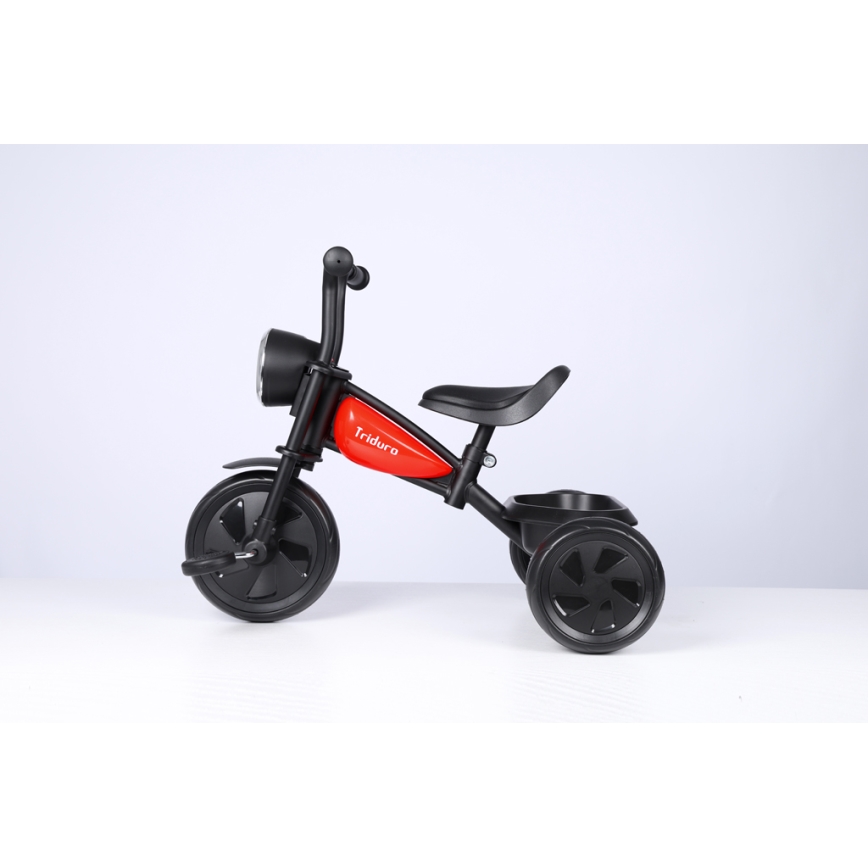 QPlay - Trehjulet cykel TRIDURO sort/rød