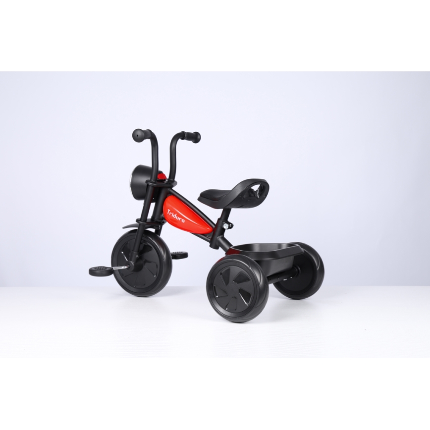 QPlay - Trehjulet cykel TRIDURO sort/rød