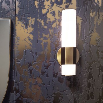 Quintiesse - FACET LED badevæglampe 12W/230V IP44, guld