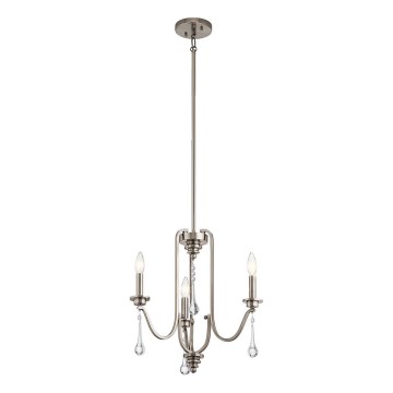 Quintiesse - KARLEE pendel på stang 3xE14/60W/230V Ø 45,7 cm mat krom