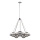 Quintiesse - Loftlampe på stang HARPER 5xE14/60W/230V Ø 77,5 cm blank krom/røget glas