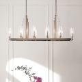 Quintiesse - Lysekrone på stang KIMROSE 10xE14/40W/230V blank krom