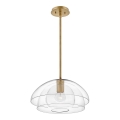 Quintiesse - Pendel på stang LOTUS 1xE27/60W/230V Ø 40,7 cm guld