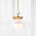 Quintiesse - Pendel på stang SAUCER M 1xE27/40W/230V Ø 36,6 cm, guld