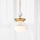 Quintiesse - Pendel på stang SAUCER M 1xE27/40W/230V Ø 36,6 cm, guld
