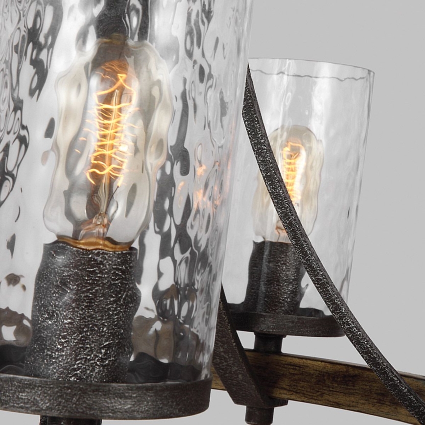 Quintiesse - Kædeophængt lysekrone ANGELO 5xE27/60W/230V, egfarvet