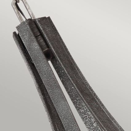 Quintiesse - Kædeophængt lysekrone ANGELO 6xE27/60W/230V i egetræslook