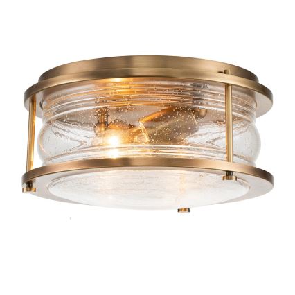 Quintiesse - Badeværelsesloftlampe ASHLAND 2xE27/60W/230V Ø 30,5 cm IP44 guld