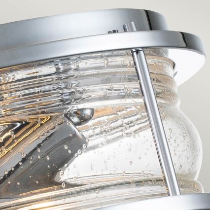 Quintiesse - Badeværelsesloftlampe ASHLAND 2xE27/60W/230V Ø 30,5 cm IP44 poleret krom