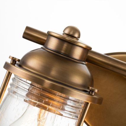 Quintiesse - Væglampe til badeværelset ASHLAND BAY 2xE27/60W/230V IP44 bronzefarvet