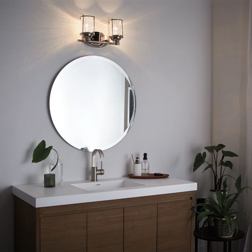 Quintiesse - Udendørs væglampe ASHLAND BAY 2xE27/60W/230V IP44 blank krom