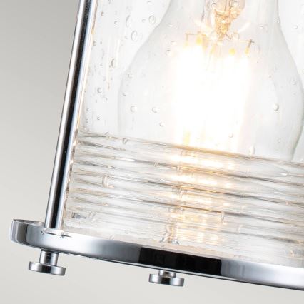 Quintiesse - Udendørs væglampe ASHLAND BAY 3xE27/60W/230V IP44 poleret krom