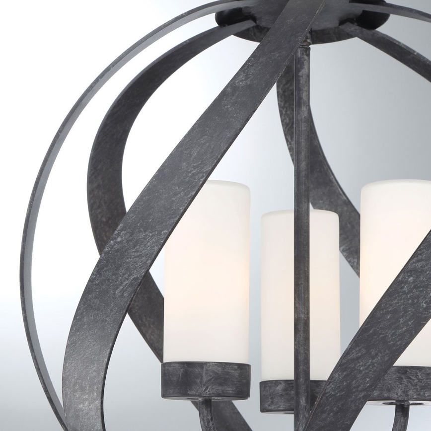 Quintiesse - Udendørs lysekrone med kæde BLACKSMITH 3xE14/40W/230V Ø 40,7 cm IP44 sort