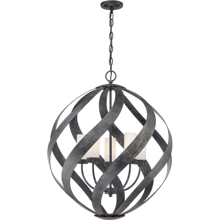 Quintiesse - Udendørs lysekrone på kæde BLACKSMITH 5xE14/40W/230V pr. 66,4 cm IP44 sort