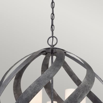 Quintiesse - Udendørs lysekrone på kæde BLACKSMITH 5xE14/40W/230V pr. 66,4 cm IP44 sort