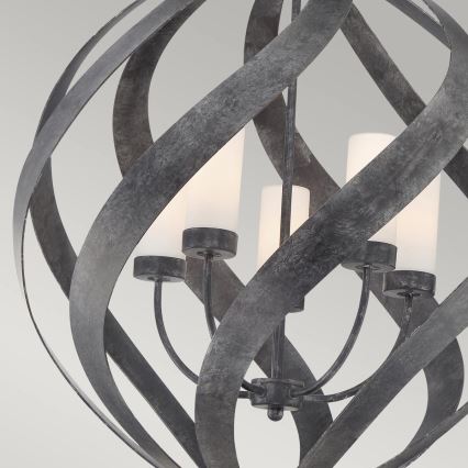 Quintiesse - Udendørs lysekrone på kæde BLACKSMITH 5xE14/40W/230V pr. 66,4 cm IP44 sort