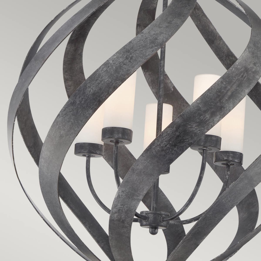 Quintiesse - Udendørs lysekrone på kæde BLACKSMITH 5xE14/40W/230V pr. 66,4 cm IP44 sort
