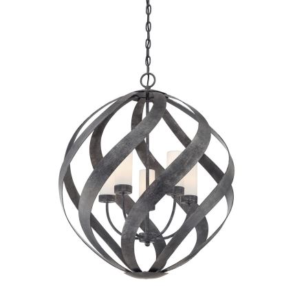 Quintiesse - Udendørs lysekrone på kæde BLACKSMITH 5xE14/40W/230V pr. 66,4 cm IP44 sort
